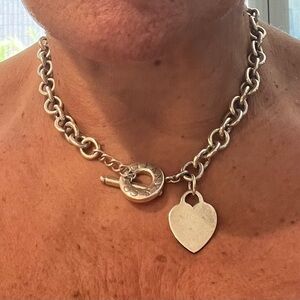 Tiffany vintage heart toggle necklace